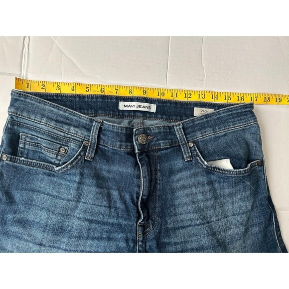 Mavi Men’s Zach Straight Leg Blue Jeans Sz 33X32 Dark Wash Denim Stretch - Picture 8 of 10